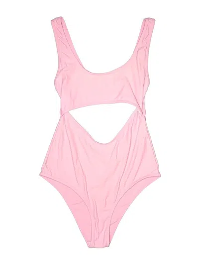 Pre-owned Ekouaer One Piece Swimsuit In Pink