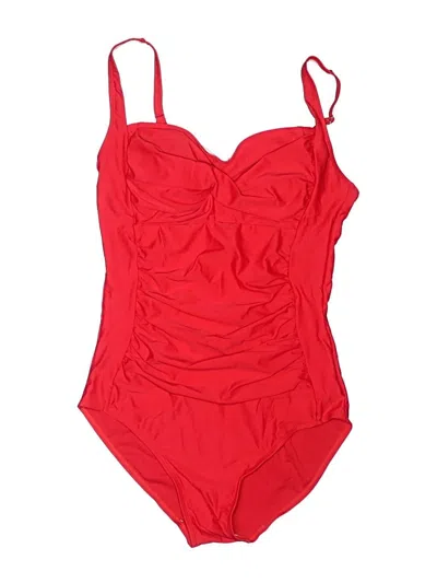 Pre-owned Ekouaer One Piece Swimsuit In Red
