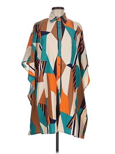 Pre-owned Ekouaer Poncho In Orange