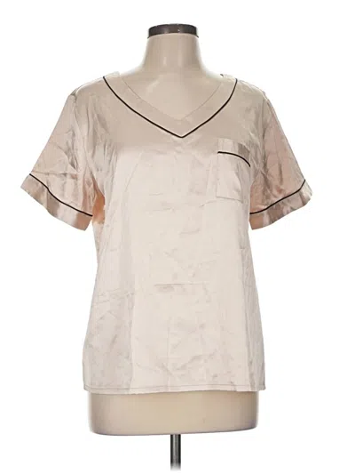 Ekouaer Short Sleeve Blouse In Brown