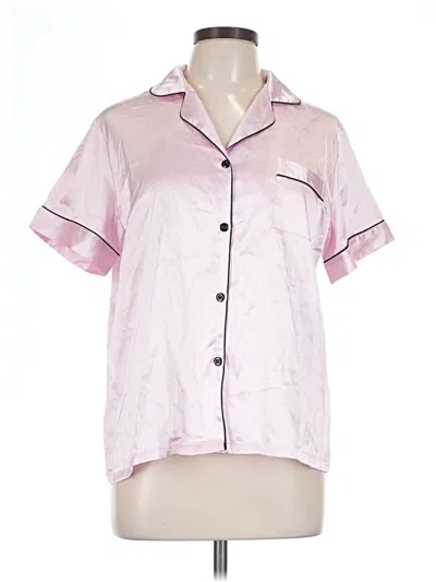 Pre-owned Ekouaer Short Sleeve Blouse In Pink