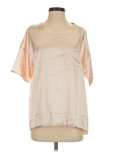 Pre-owned Ekouaer Short Sleeve Blouse In Tan