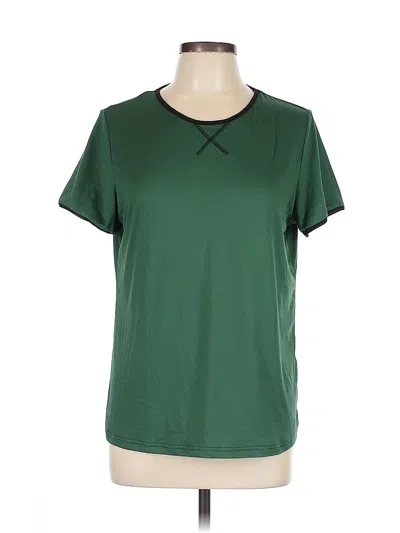 Pre-owned Ekouaer Short Sleeve Top Green Crew Neck Tops