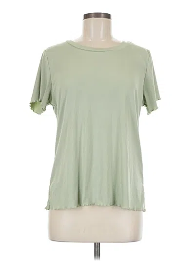 Pre-owned Ekouaer Short Sleeve Top Green Crew Neck Tops