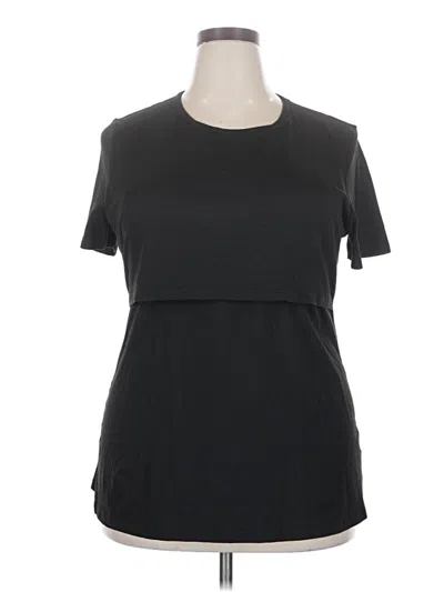 Pre-owned Ekouaer Short Sleeve T-shirt In Black