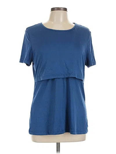 Pre-owned Ekouaer Short Sleeve T-shirt In Blue