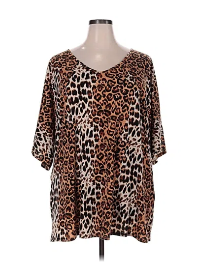 Pre-owned Ekouaer Short Sleeve T-shirt In Brown