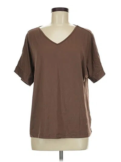 Pre-owned Ekouaer Short Sleeve T-shirt In Brown
