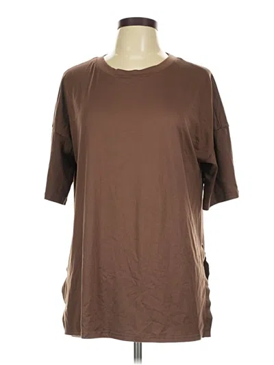 Pre-owned Ekouaer Short Sleeve T-shirt In Brown