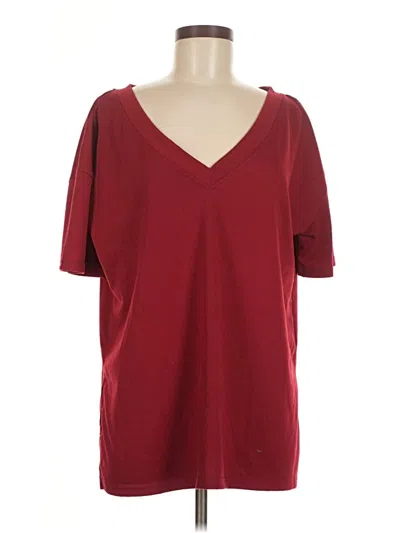 Pre-owned Ekouaer Short Sleeve T-shirt In Burgundy
