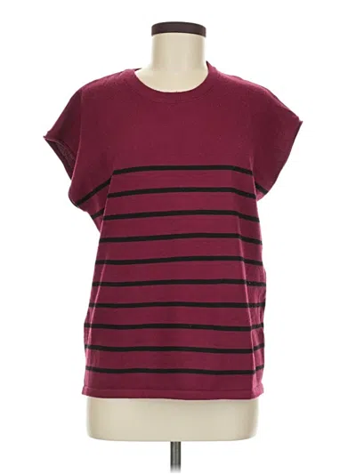 Pre-owned Ekouaer Short Sleeve T-shirt In Burgundy
