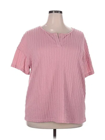 Pre-owned Ekouaer Short Sleeve T-shirt In Pink