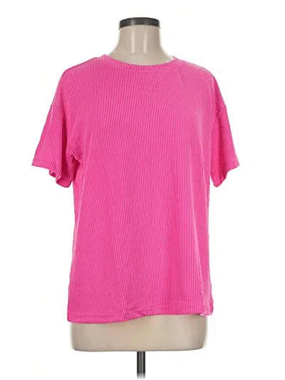 Pre-owned Ekouaer Short Sleeve T-shirt In Pink
