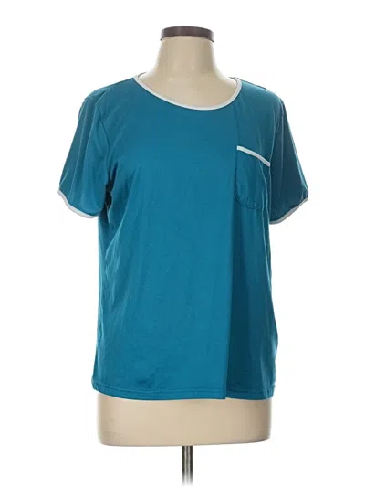 Pre-owned Ekouaer Short Sleeve T-shirt In Teal
