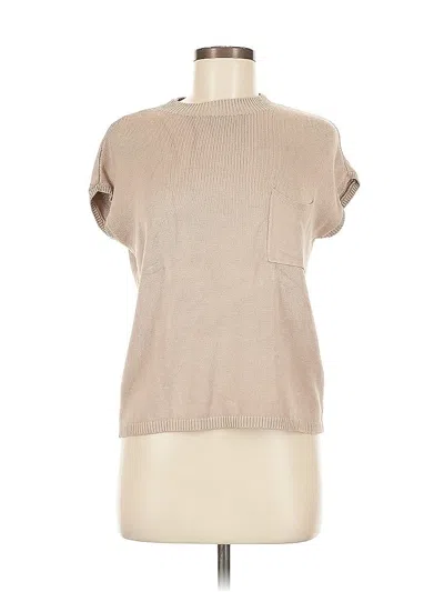 Pre-owned Ekouaer Short Sleeve Turtleneck In Brown