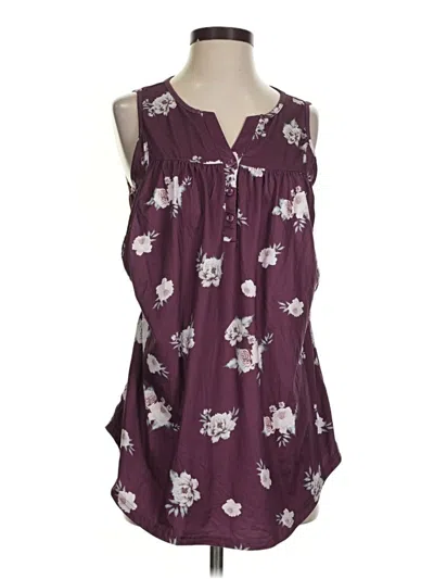 Pre-owned Ekouaer Sleeveless Blouse In Burgundy