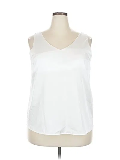 Pre-owned Ekouaer Sleeveless Blouse In White