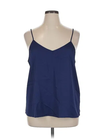 Pre-owned Ekouaer Sleeveless Top Blue Halter Neckline Tops