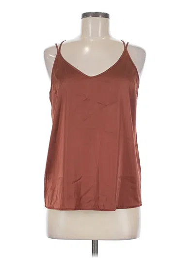 Pre-owned Ekouaer Sleeveless Top Brown Halter Neckline Tops