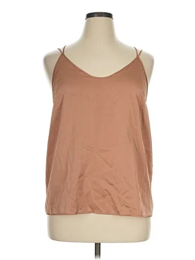 Pre-owned Ekouaer Sleeveless Top Brown Halter Neckline Tops