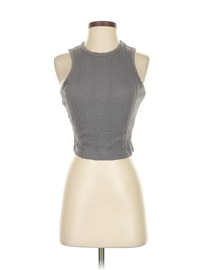 Pre-owned Ekouaer Sleeveless Top Gray Halter Neckline Tops