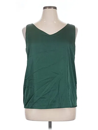 Pre-owned Ekouaer Sleeveless Top Green V-neck Tops