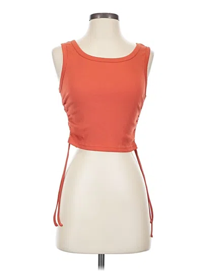 Pre-owned Ekouaer Sleeveless Top Orange Boatneck Tops