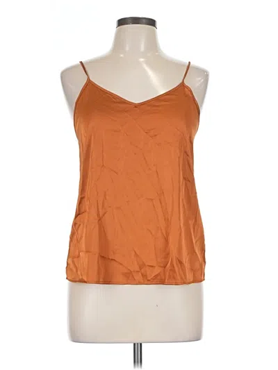 Pre-owned Ekouaer Sleeveless Top Orange Halter Neckline Tops