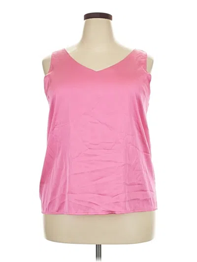 Pre-owned Ekouaer Sleeveless Top Pink Scoop Neck Tops