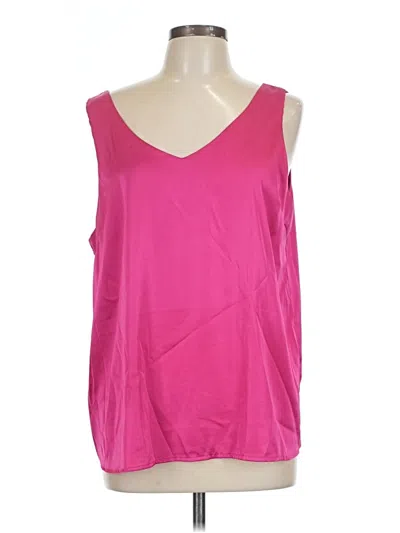 Pre-owned Ekouaer Sleeveless Top Pink V-neck Tops