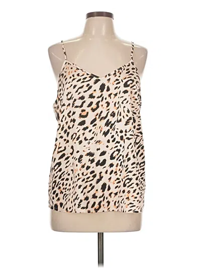 Pre-owned Ekouaer Sleeveless Top Tan Halter Neckline Tops