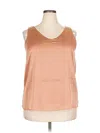 Ekouaer Sleeveless Top Tan Scoop Neck Tops In Brown