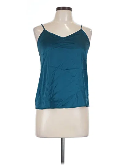 Pre-owned Ekouaer Sleeveless Top Teal Halter Neckline Tops