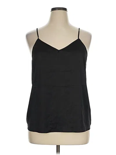 Pre-owned Ekouaer Tank Top Black Halter Neckline Tops