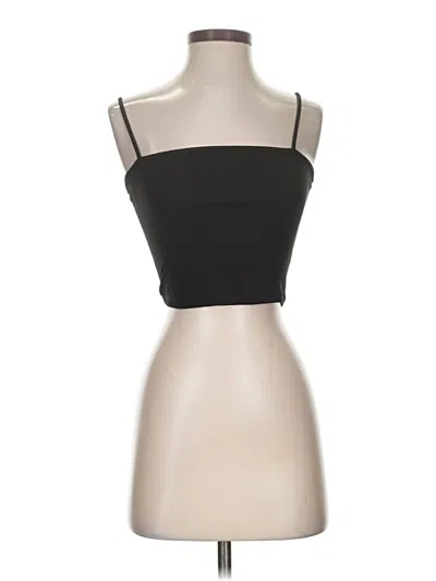 Pre-owned Ekouaer Tank Top Black Strapless Neckline Tops