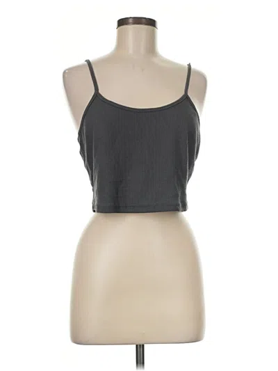 Pre-owned Ekouaer Tank Top Gray Halter Neckline Tops