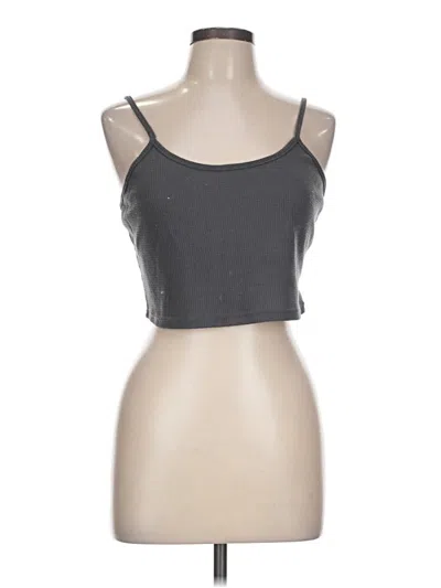 Pre-owned Ekouaer Tank Top Gray Strapless Neckline Tops