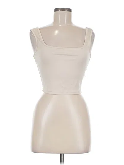 Pre-owned Ekouaer Tank Top Ivory Strapless Neckline Tops
