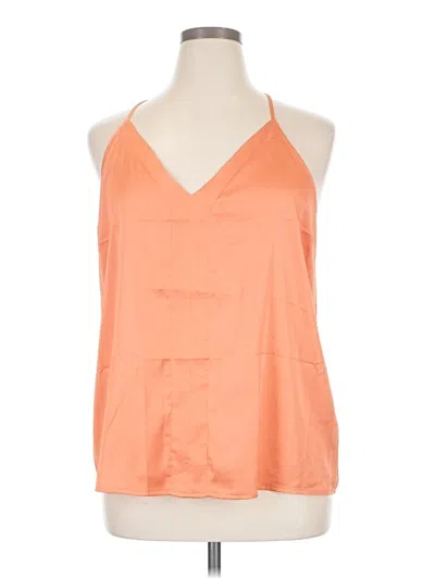 Ekouaer Tank Top Orange Halter Neckline Tops