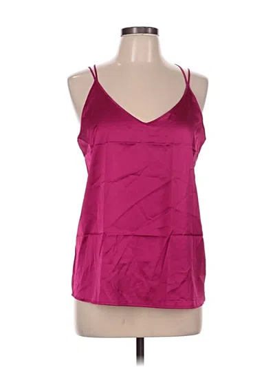 Pre-owned Ekouaer Tank Top Pink Halter Neckline Tops