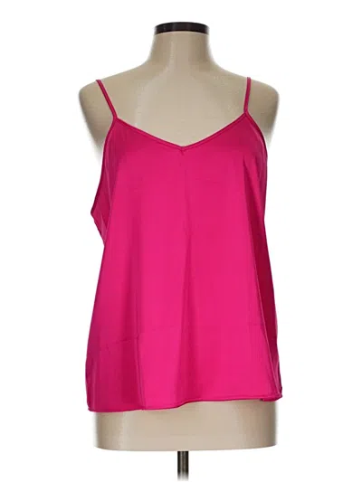 Pre-owned Ekouaer Tank Top Pink Halter Neckline Tops