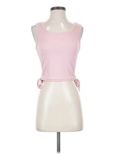 Pre-owned Ekouaer Tank Top Pink Strapless Neckline Tops