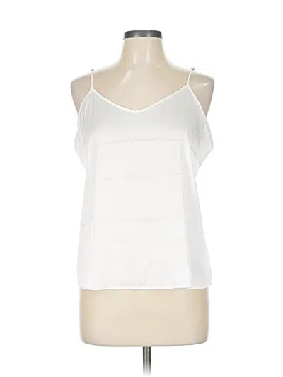 Pre-owned Ekouaer Tank Top White Halter Neckline Tops