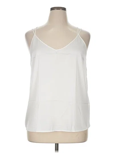 Pre-owned Ekouaer Tank Top White Halter Neckline Tops