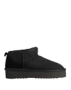 Ekp Collections Woman Ankle Boots Black Size 8 Leather In Black