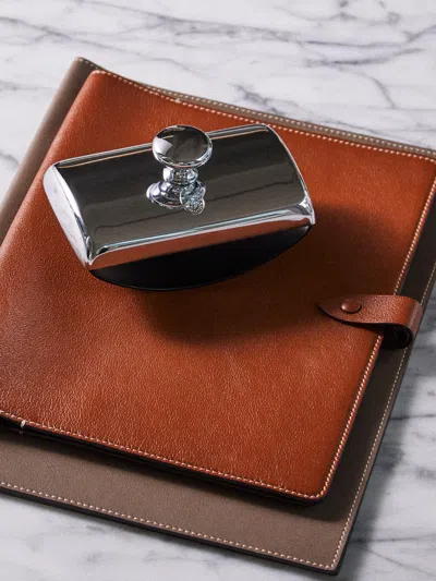 El Casco Chrome Ink Blotter  Abask Luxury Gift In Metallic