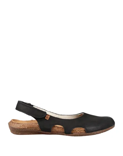 El Naturalista Ballet Flats In Black
