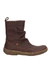 El Naturalista Woman Ankle Boots Chocolate Brown Size 6 Leather In Brown