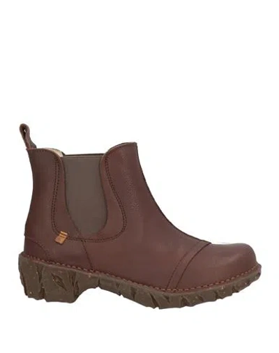 El Naturalista Woman Ankle Boots Chocolate Brown Size 6 Leather