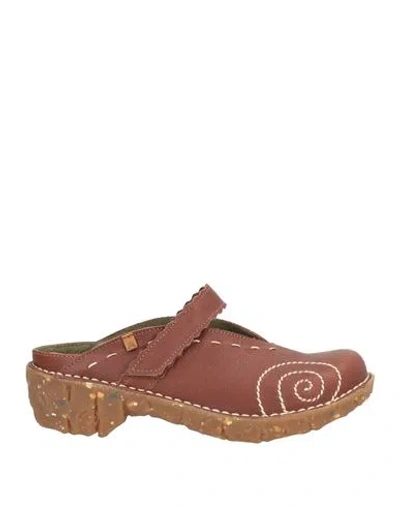 El Naturalista Woman Mules & Clogs Brown Size 7 Leather In Brown